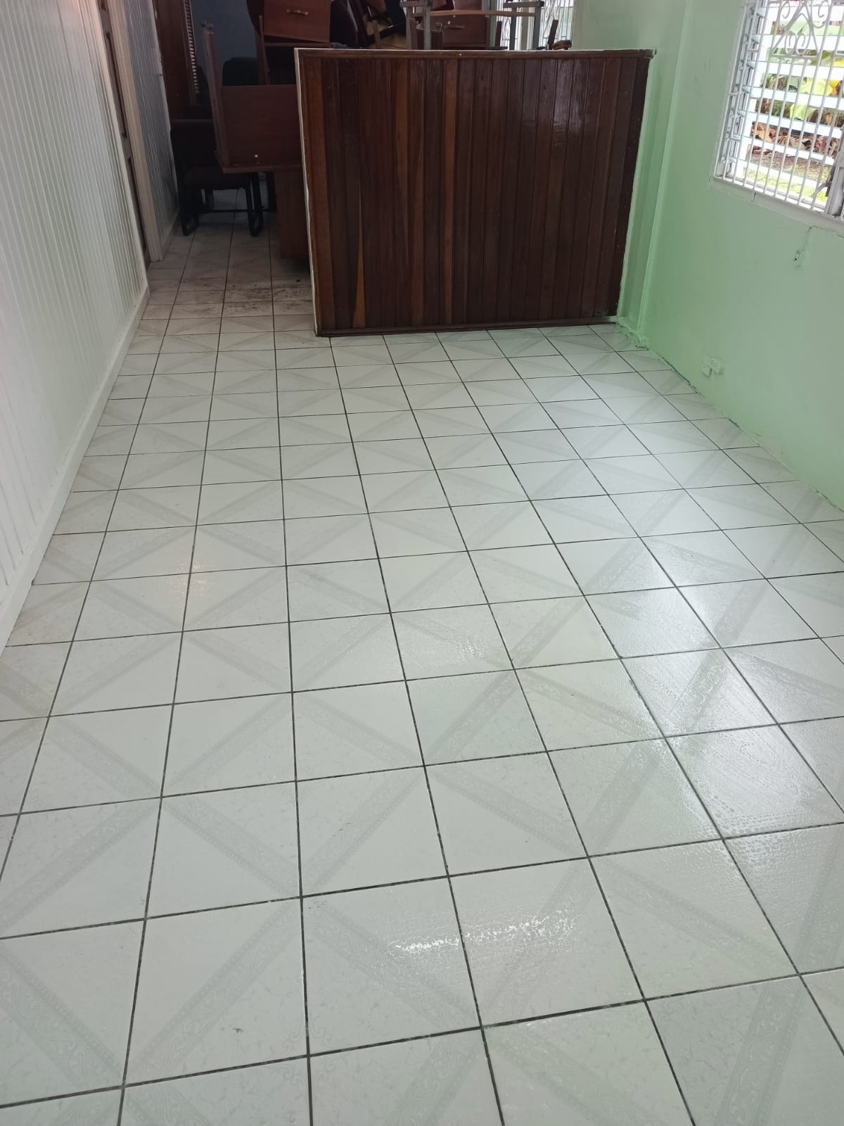 Scrubbing & Polishing Tiles After 2